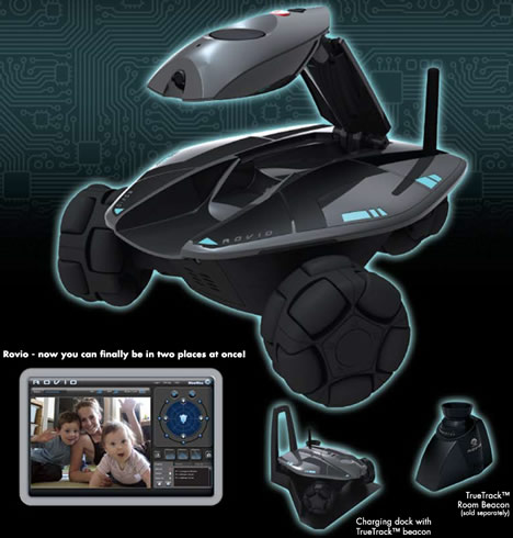 Robots4U presenta el robot webcam móvil Rovio, que permite ver